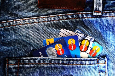 The wallet has many cards in it.
