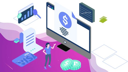 A photo of a woman with sunglasses sits on a wooden table, next to a camera.